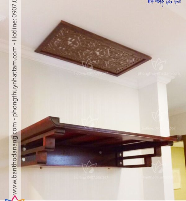 Bàn thờ gỗ treo tường - TT034 8 Bàn thờ hiện đại