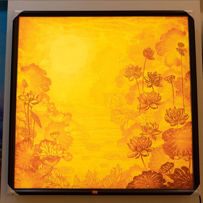 tranh truc chi hinh vuong 01