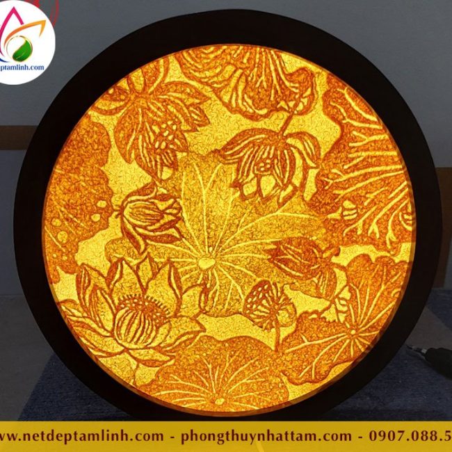 Tranh trúc chỉ Mandala - TTC002 2 tranh truc chi hoa sen mat troi 21a04a