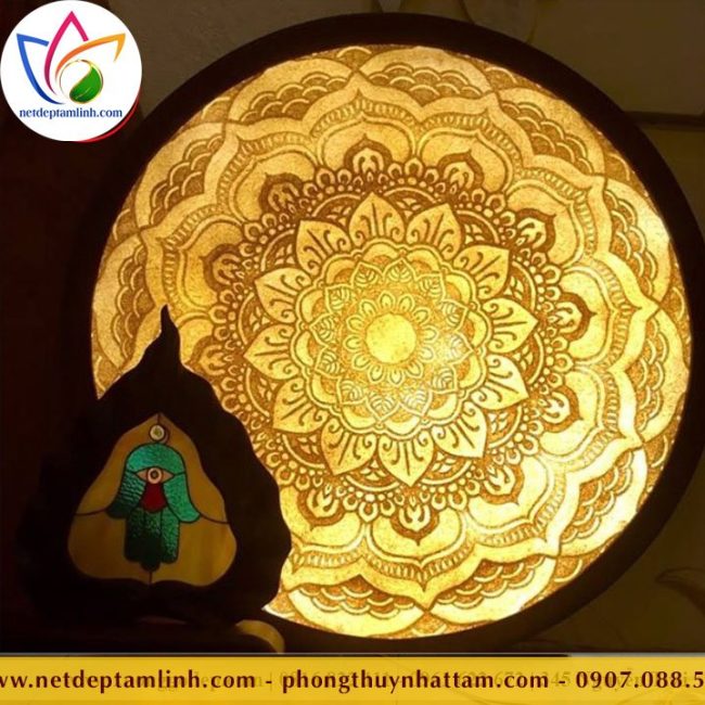 Tranh Trúc Chỉ Tròn Mandala - TTC21A08 2 tranh truc chi mandala 03