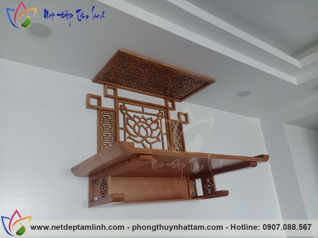 Bàn thờ treo tường hiện đại - TT010 có tấm ốp lưng 11 BÀN thờ tt010