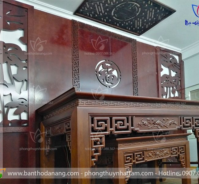 Bàn thờ gỗ Gụ đẹp - BTD013 2 ban tho dung hien dai 175 ket hop op hau