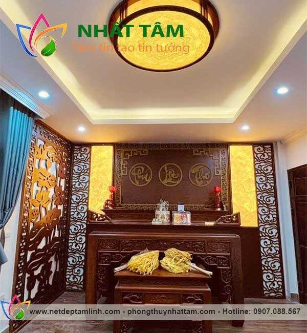 Tranh trúc chỉ mandala phòng thờ mẫu TTC009