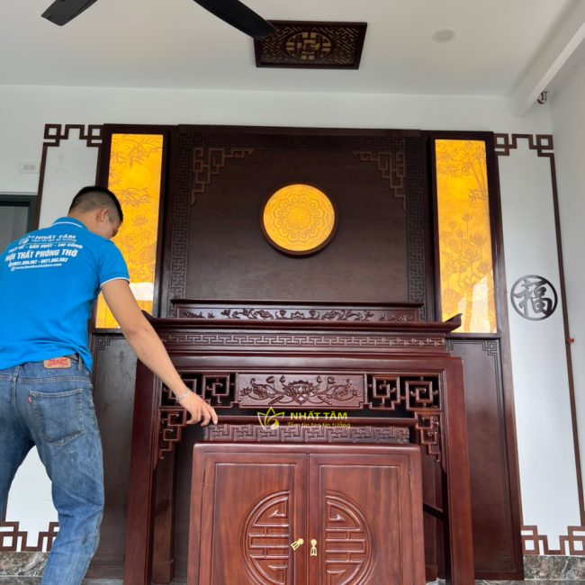 Tranh trúc chỉ bàn thờ gia tiên mẫu TTC2151 1 Mẫu 1: Tranh trúc chỉ bàn thờ gia tiên mẫu TTC2151