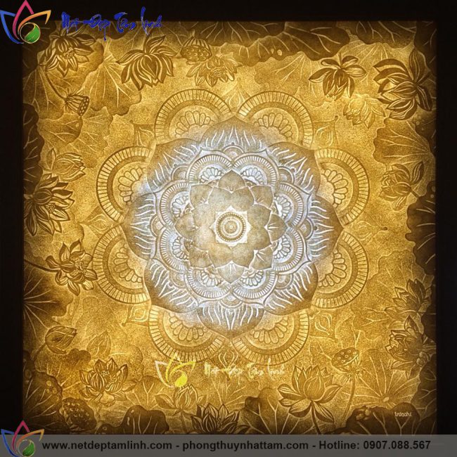 Tác phẩm tranh trúc chỉ mandala đẹp