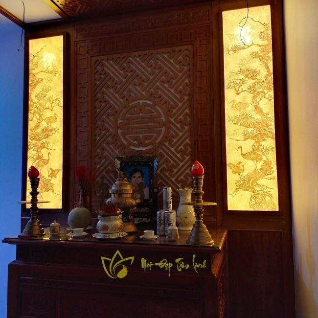 Tranh trúc chỉ bàn thờ đẹp