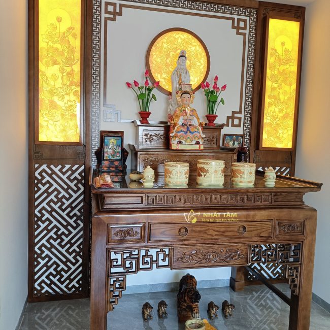 Mẫu 1: Tranh trúc chỉ bàn thờ TTC2157